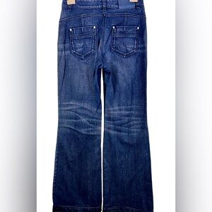 FENDI WIDE-LEG JEANS IN DARK BLUE DENIM
